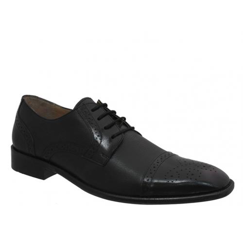 Giorgio Brutini "Lanteer" Black Genuine Leather Shoes 24908